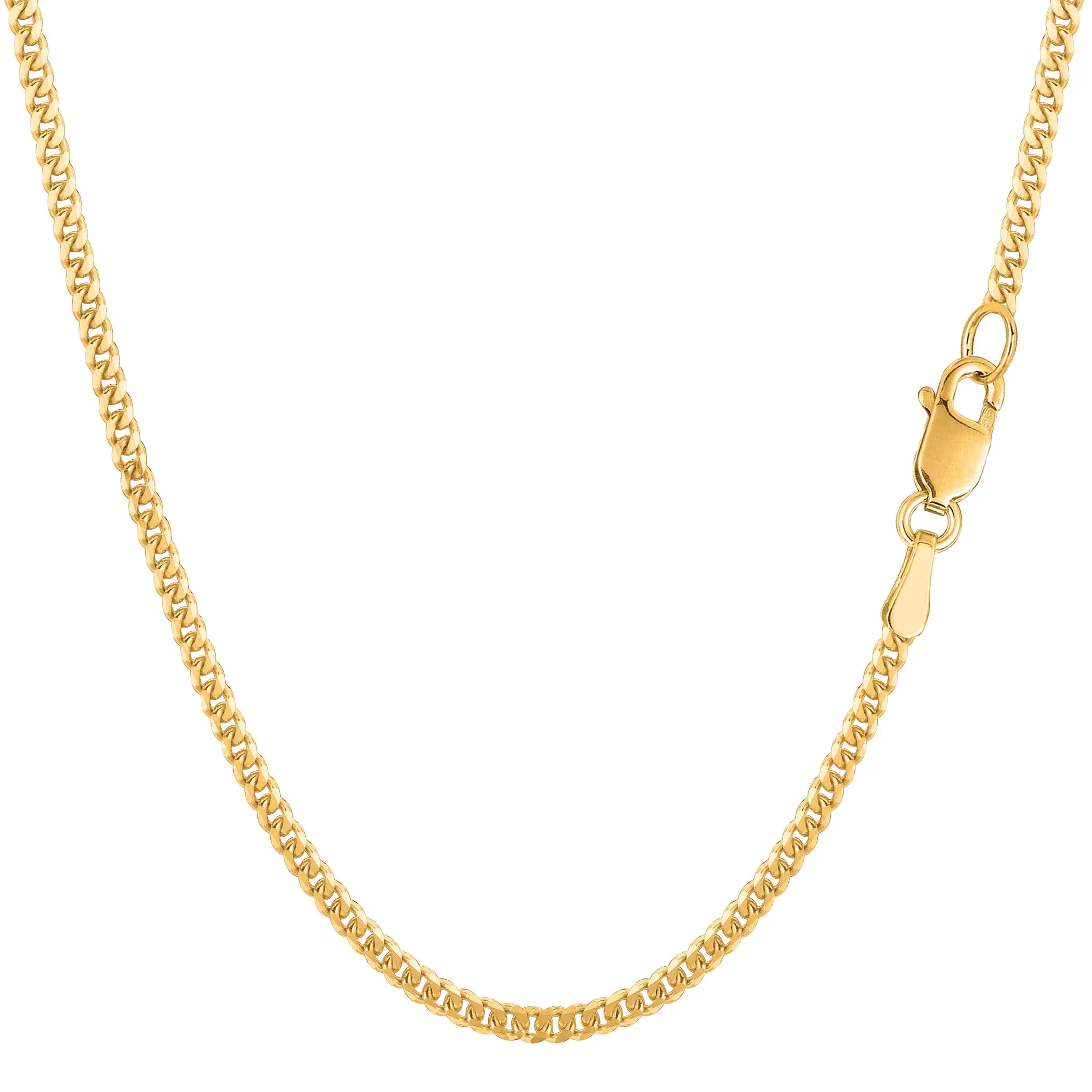 10k Yellow Gold Gourmette Chain Necklace, 2.0mm