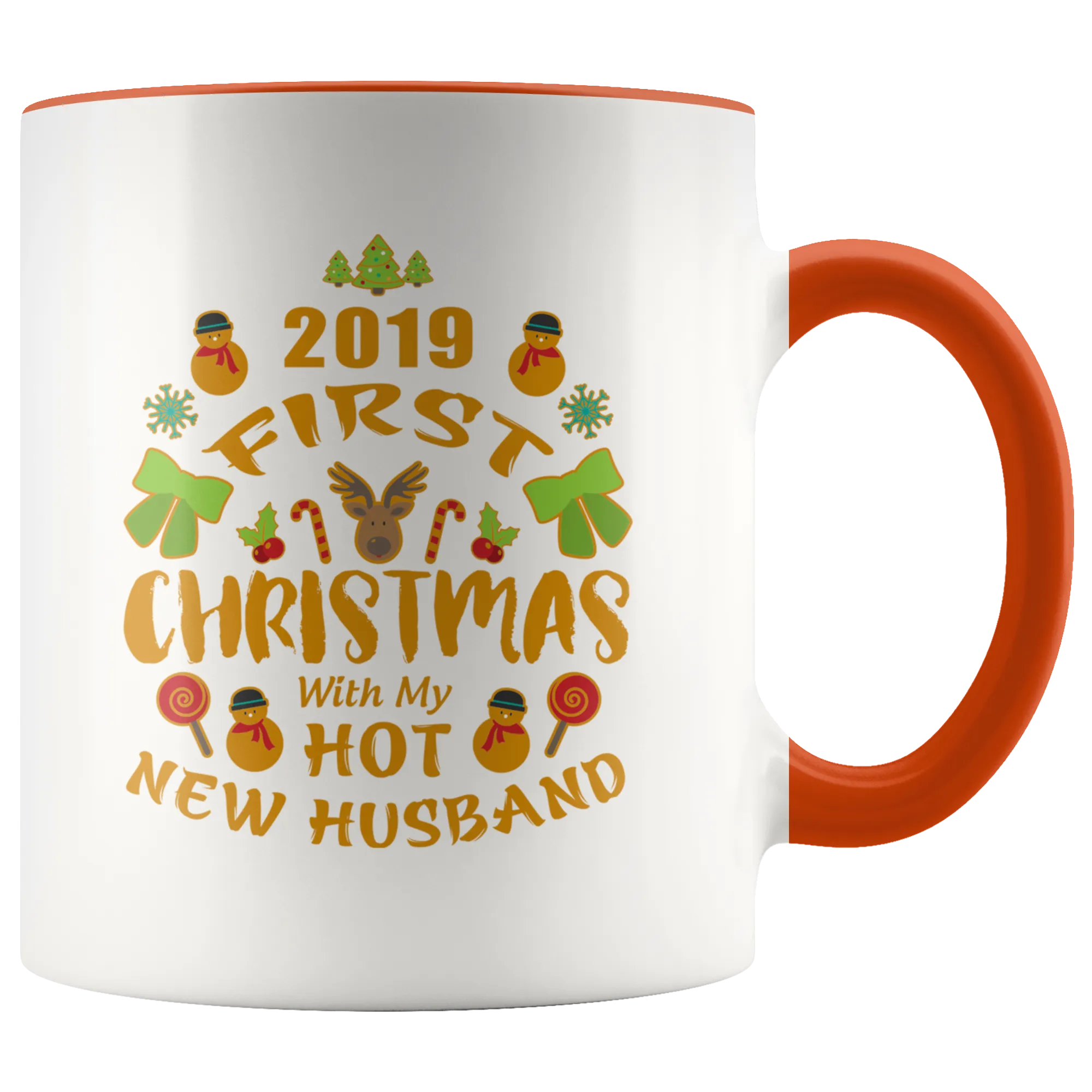 2019 First Christmas With My New Husband Premium Accent Mug