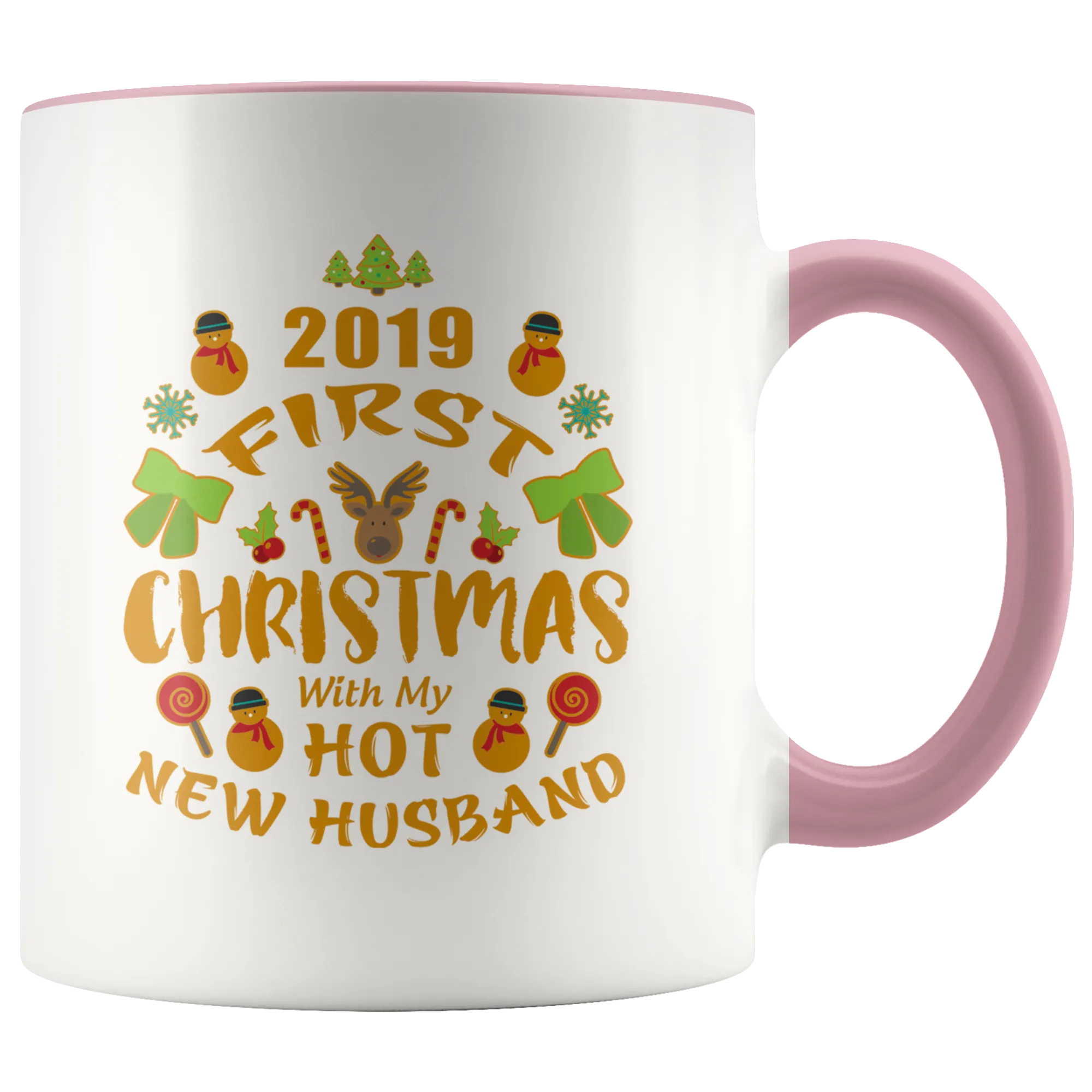 2019 First Christmas With My New Husband Premium Accent Mug