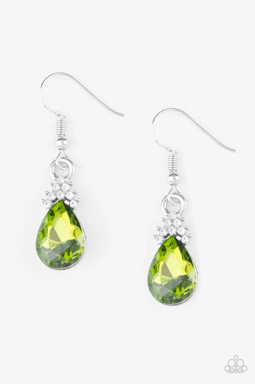 5th Avenue Fireworks Green Paparazzi Earrings