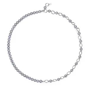 8.5-9.5mm Freshwater Grey Pearl Spliced Necklace