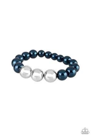 All Dressed UPTOWN Blue Paparazzi Bracelet