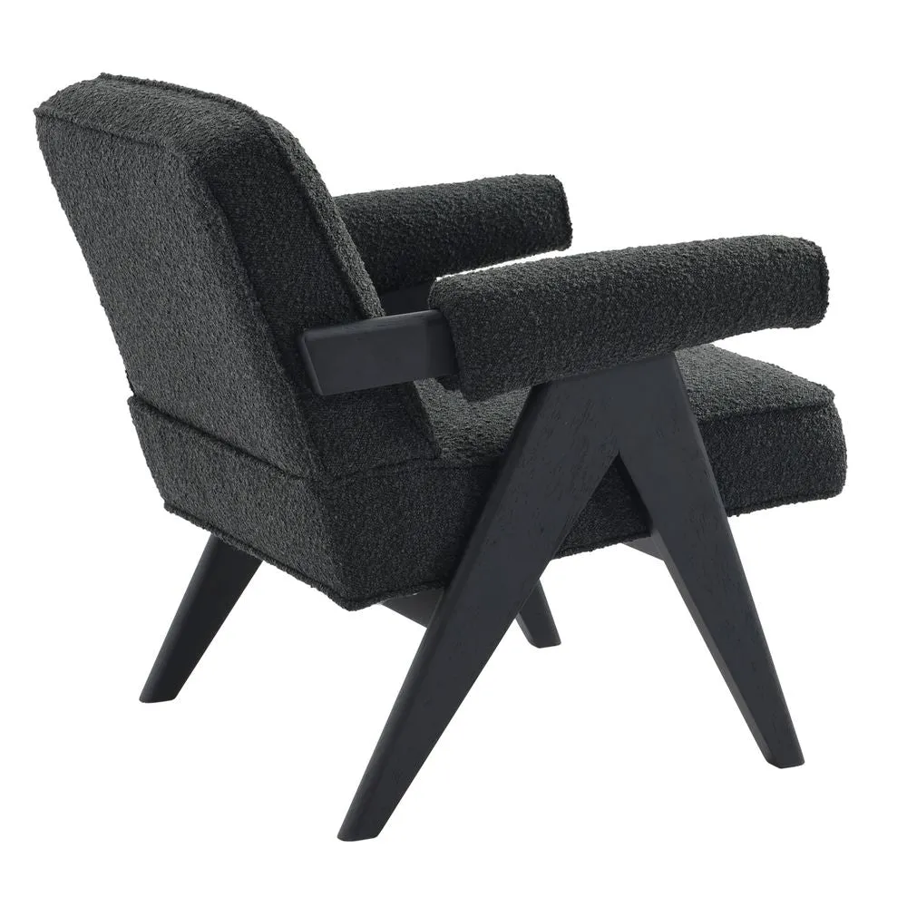 Ambrose Arm Chair - Black Onyx Boucle