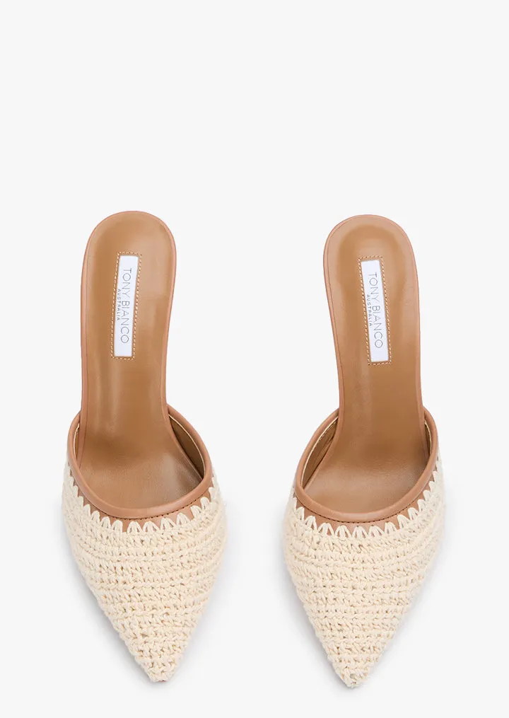 Ava Natural Crochet/Tan