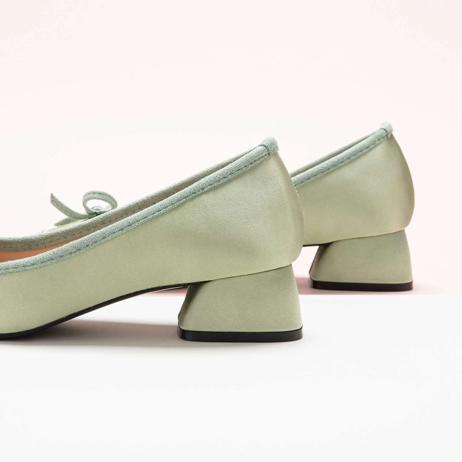 Ballet Block Heel (Nina) Green