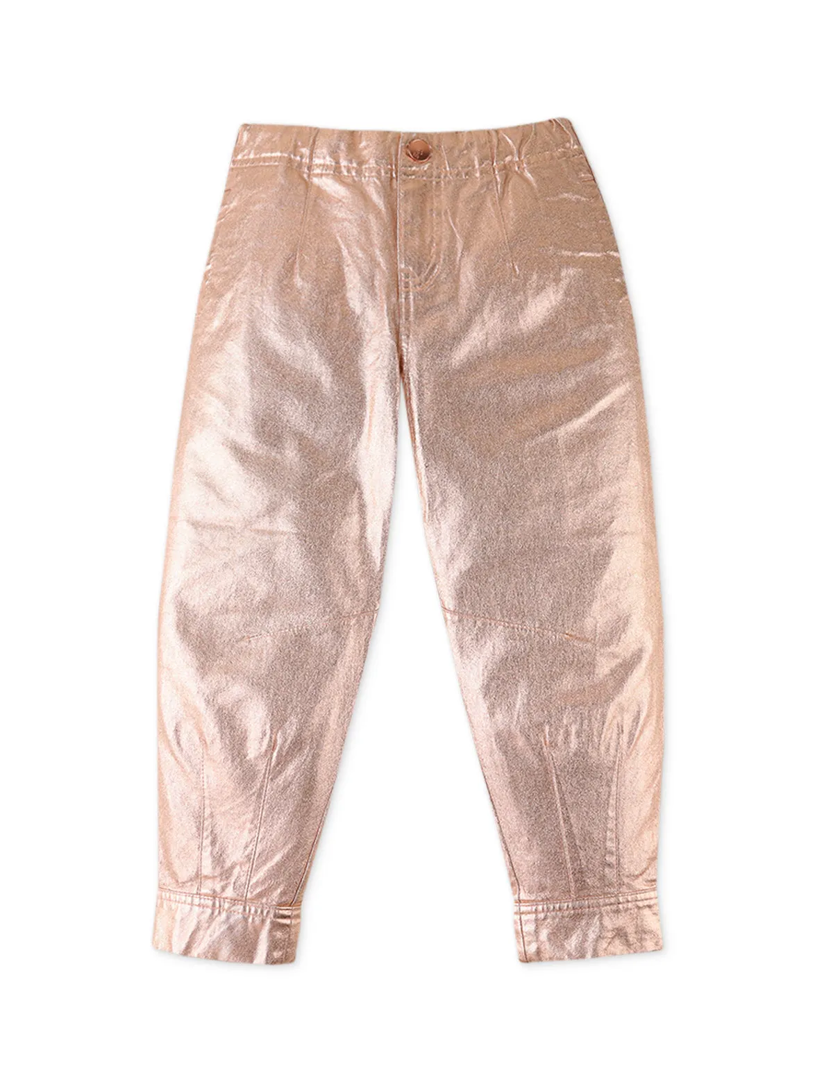 Balloon Fit Twill Pants | Bronze Lame