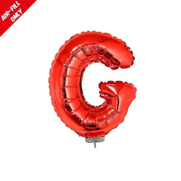 Balloon on Stick - 16" Red Letter G