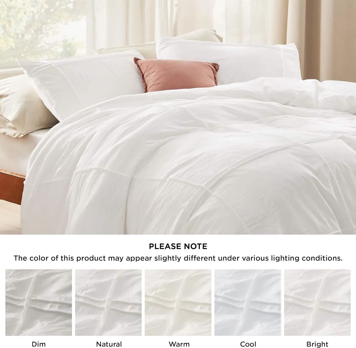 Bedsure Striped Tufted Embroidery Duvet Cover Set