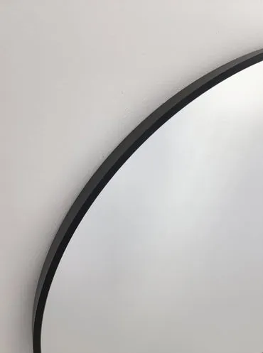 Black Metal Arch Mirror 75x175cm - High-Quality Modern Design