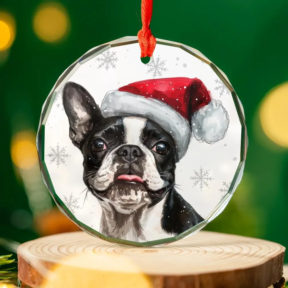 Boston-Terrier-1 Christmas Ornament