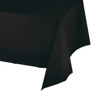 Bulk Black Velvet Plastic Table Covers (12 per Case)