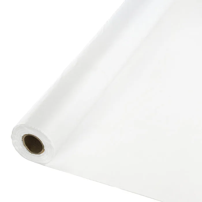 Bulk White Plastic Banquet Roll 100 ft x 40 inch (6 per Case)