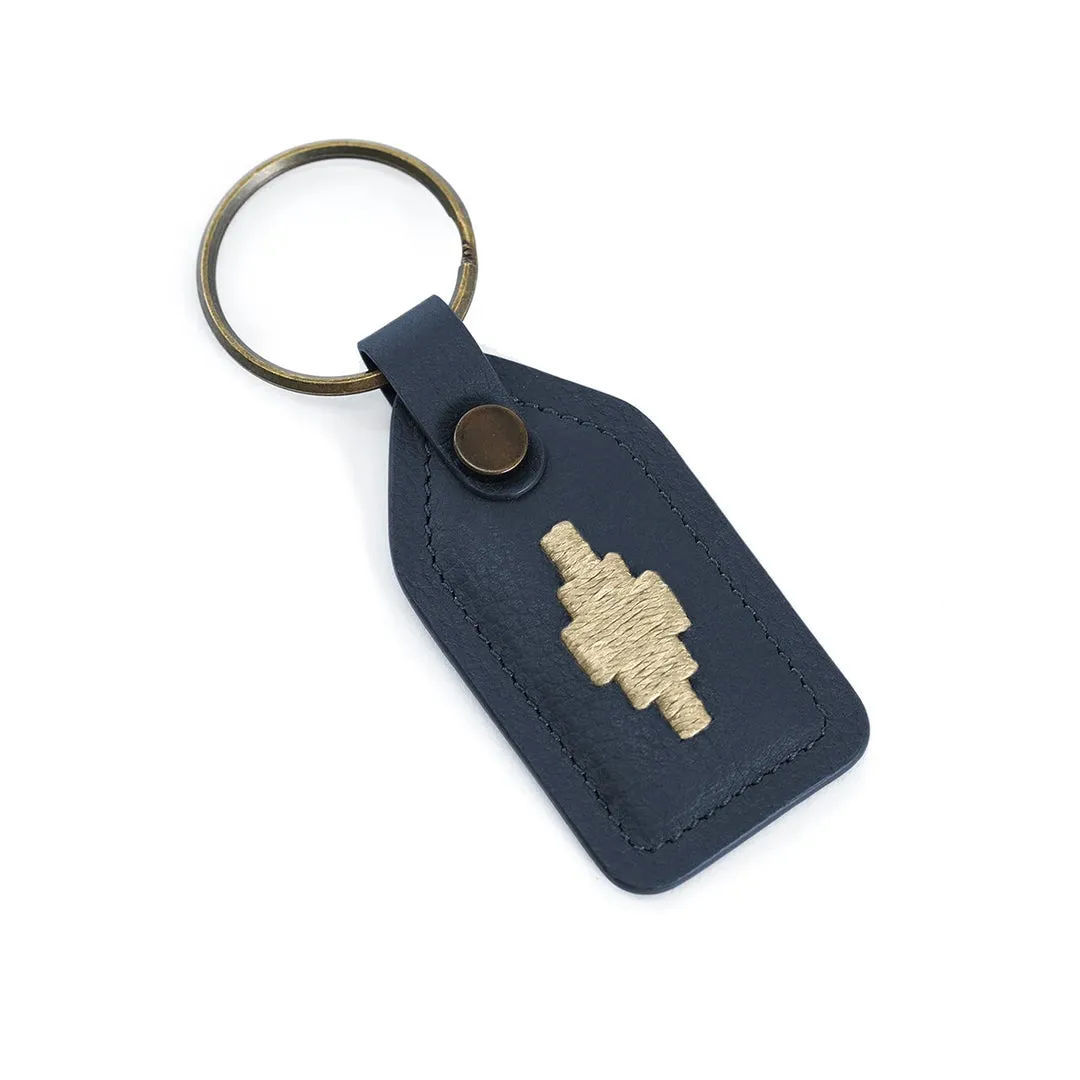 Chapa Tag Keyring - Navy/Cream by Pampeano