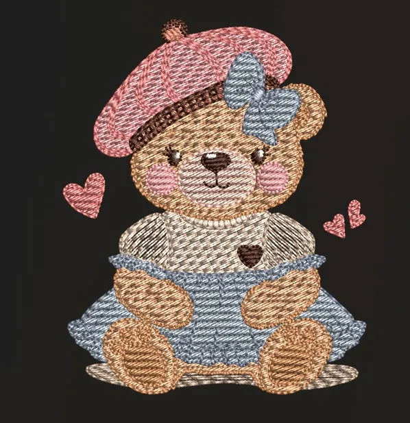 Charming teddy bear with a hat – 7 Sizes