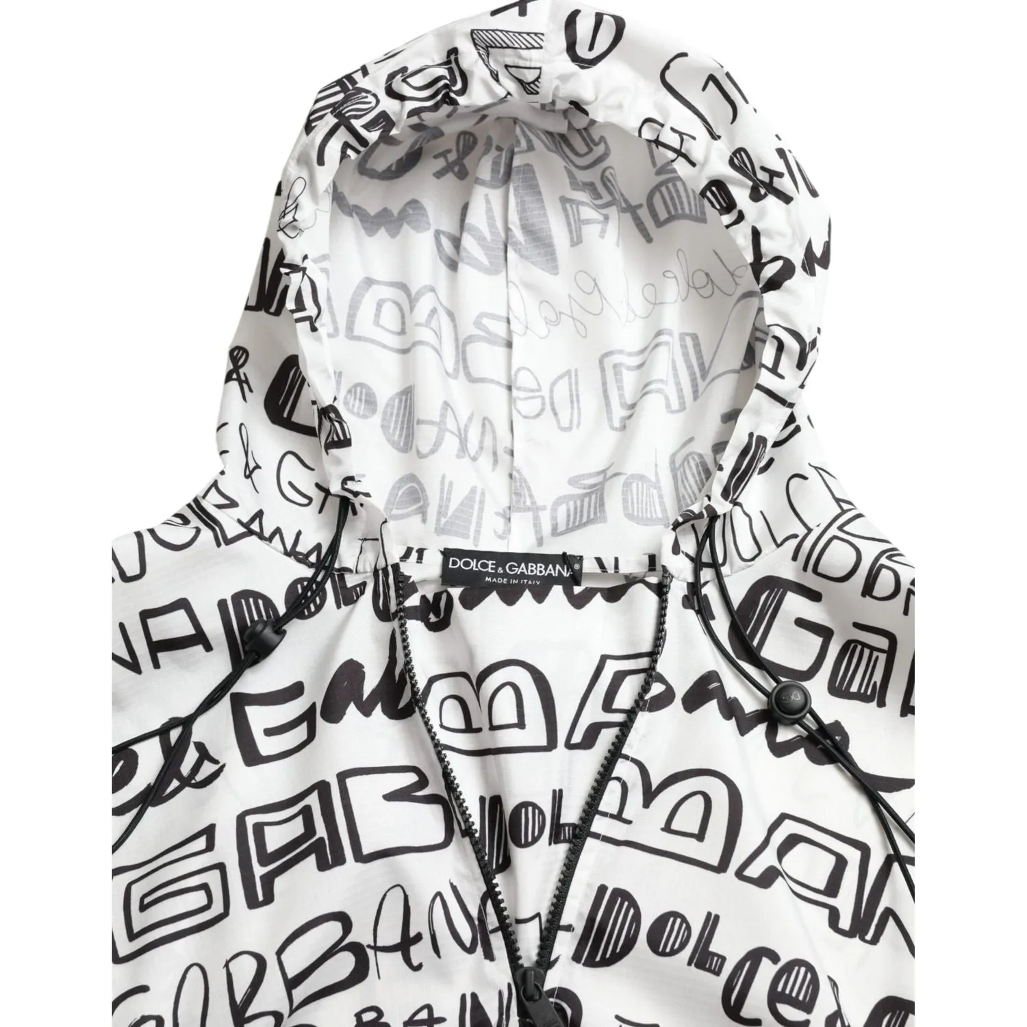 Dolce & Gabbana Chic Hooded Logo Print Blouson Tee