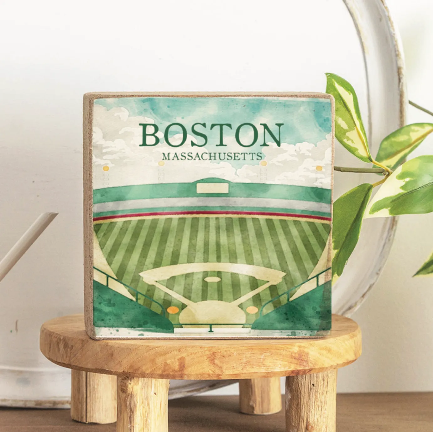 Fenway Outfield Decorative Wooden Block