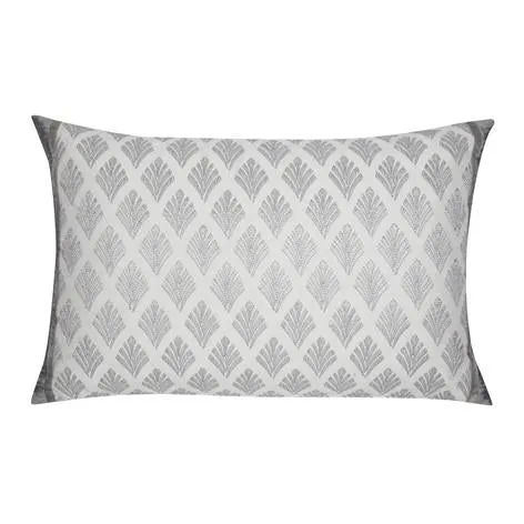 Florin Embroidered Silver Cushion