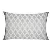 Florin Embroidered Silver Cushion