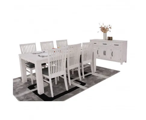 Foxglove Dining Table 190cm Solid Mt Ash Wood Home Dinner Furniture - White