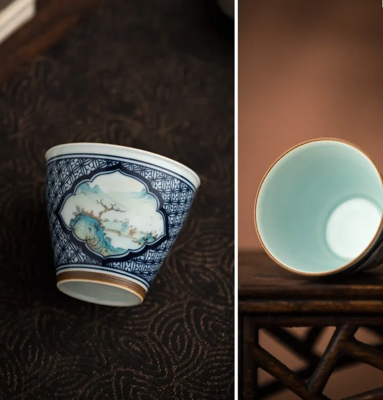 Gohobi Hand-painted Classic Window Tea Cup