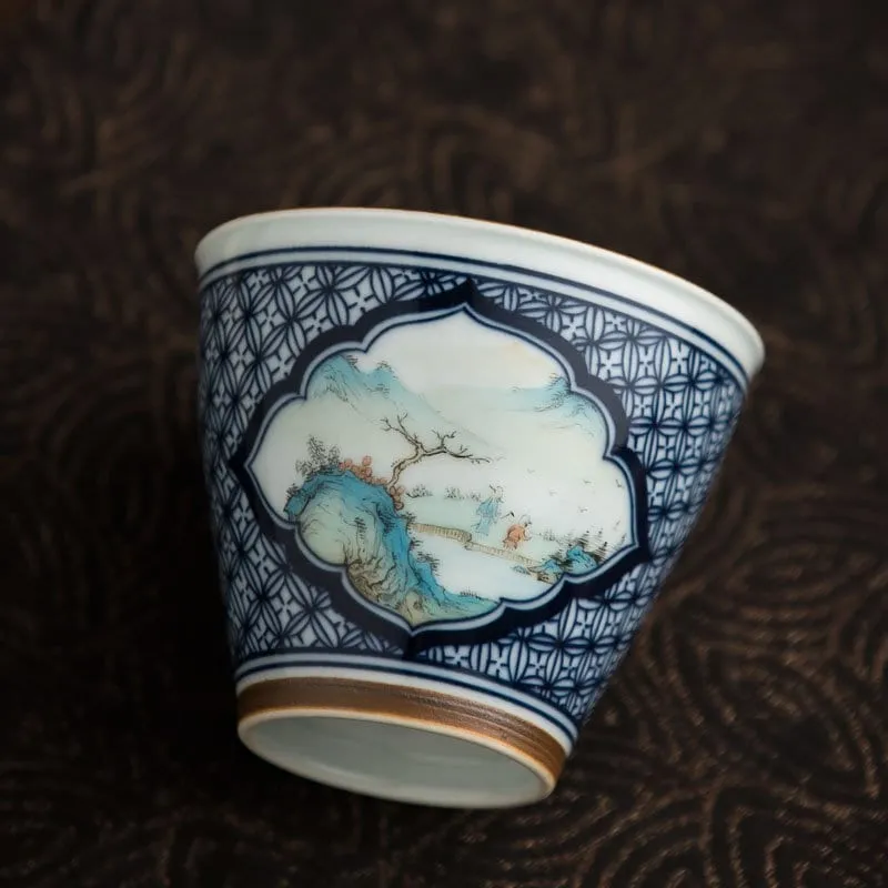 Gohobi Hand-painted Classic Window Tea Cup