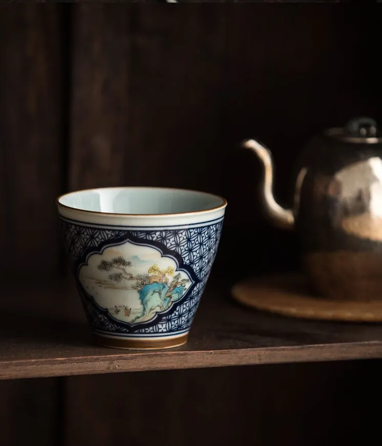 Gohobi Hand-painted Classic Window Tea Cup