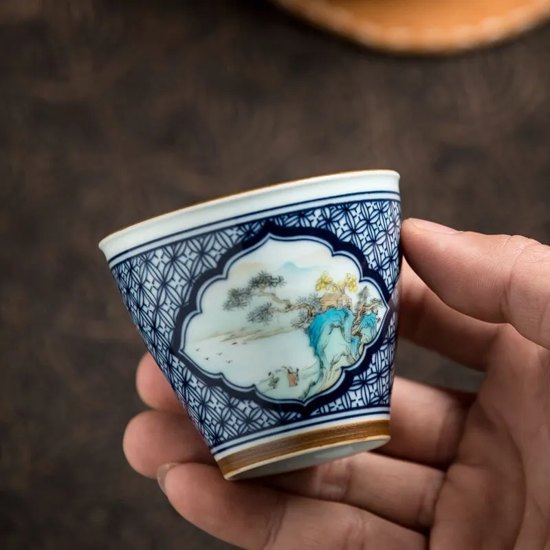 Gohobi Hand-painted Classic Window Tea Cup