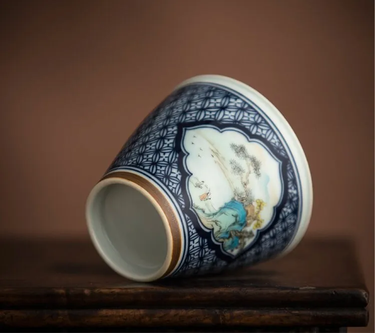 Gohobi Hand-painted Classic Window Tea Cup