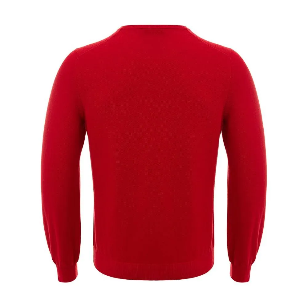 Gran Sasso Red Cotton Sweater