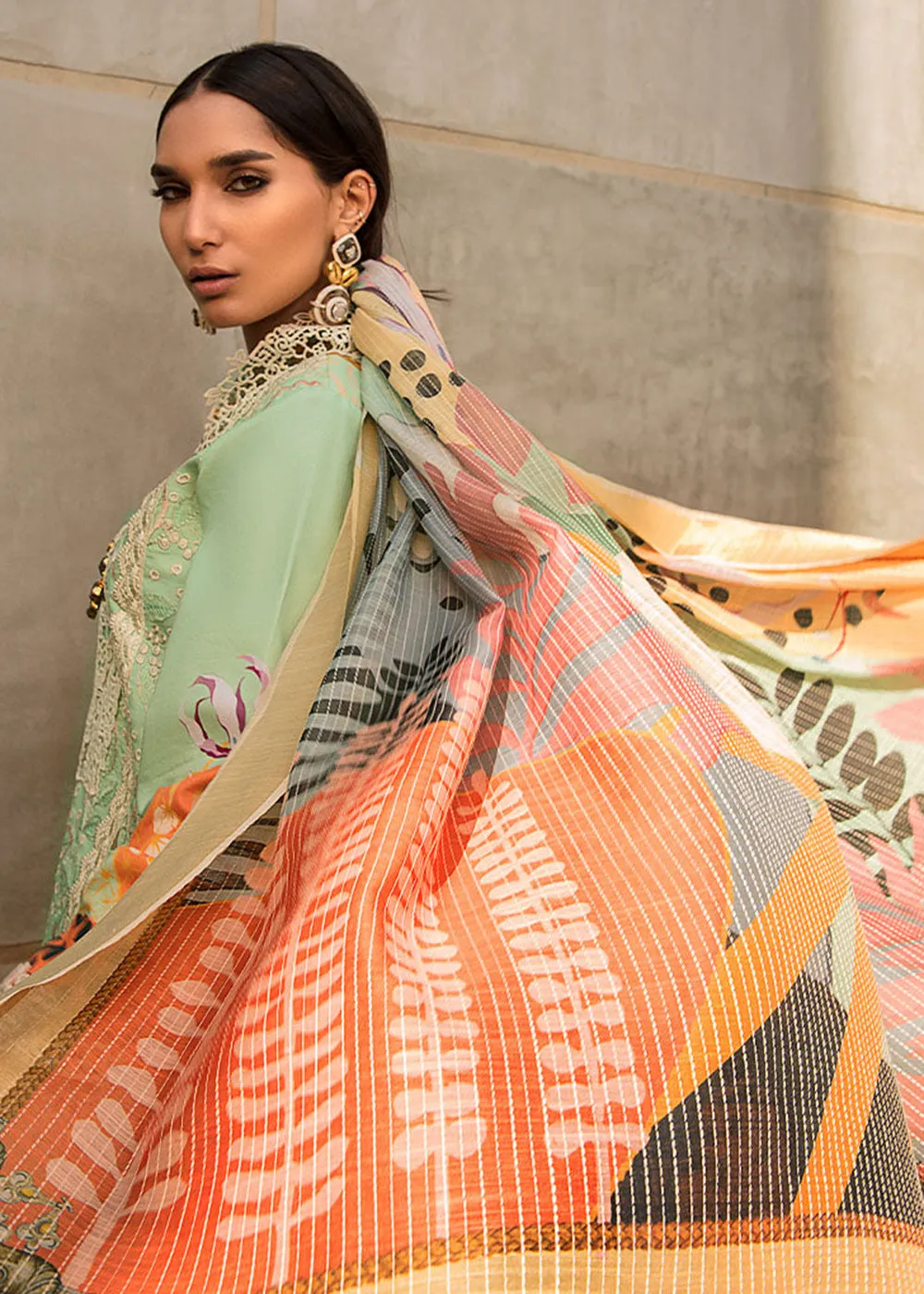 Green Luxury Lawn Suit | Rang Rasiya | Florence Lawn '23 | HAZEL - D9