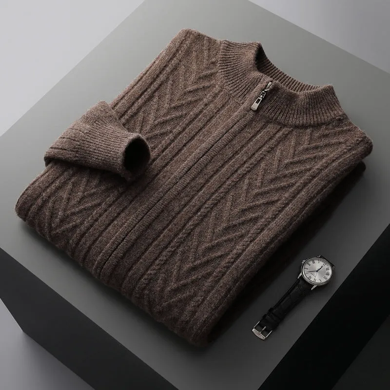 Half-high Collar Men's Thick Sweater