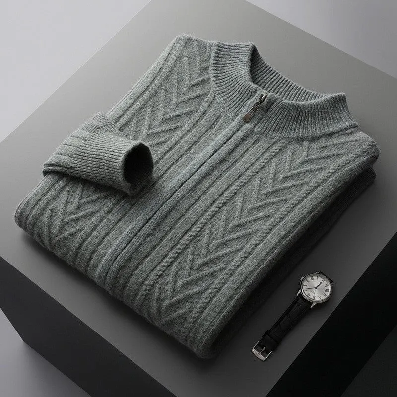 Half-high Collar Men's Thick Sweater