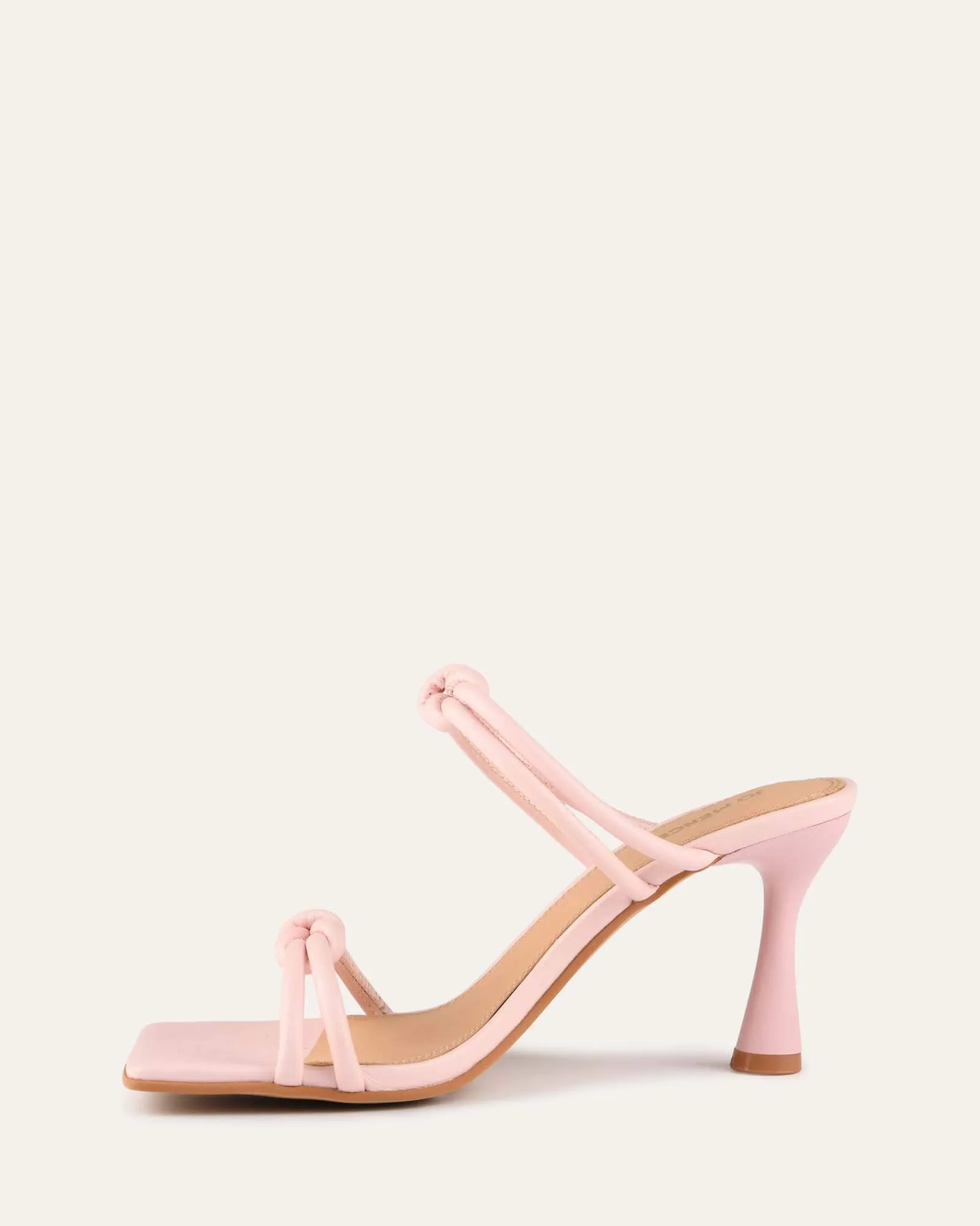 HARLOW HIGH HEEL SANDALS SOFT PINK LEATHER