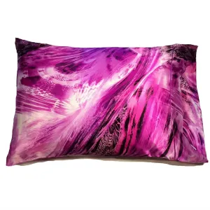 Help Frown and Smile Lines. Pink, Purple and Black Satin Pillow Cases