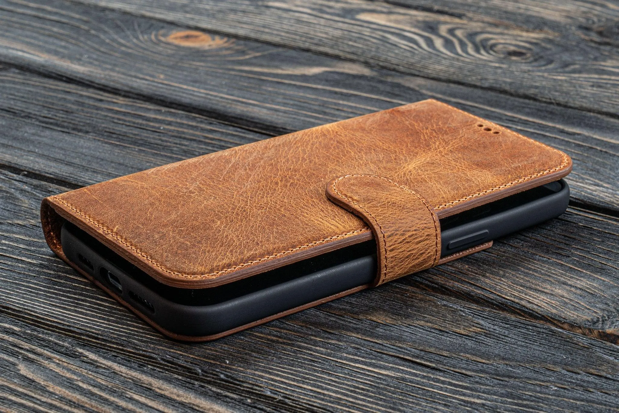 iPhone 13 Pro Max (6.7") Leather Wallet Case