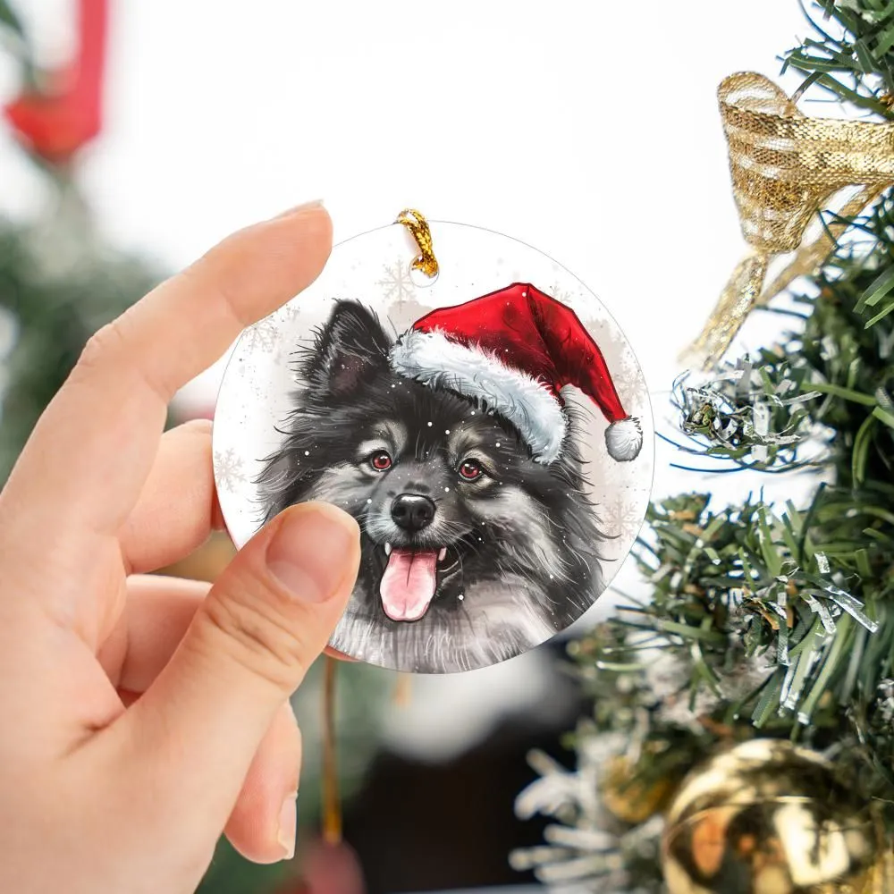 Keeshond-2 Christmas Ornament