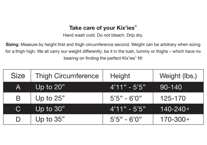 Kixies Par 4 Thigh Highs All Colors - All Sizes