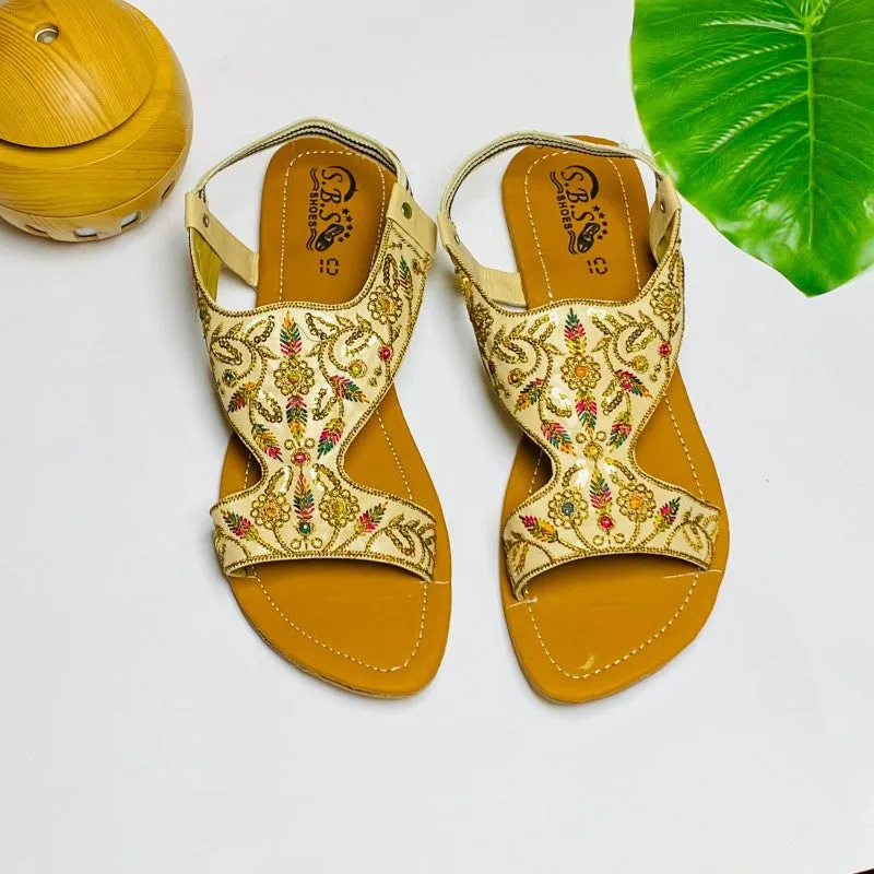 Ladies Kohati Chappal with Beautiful Embroidery