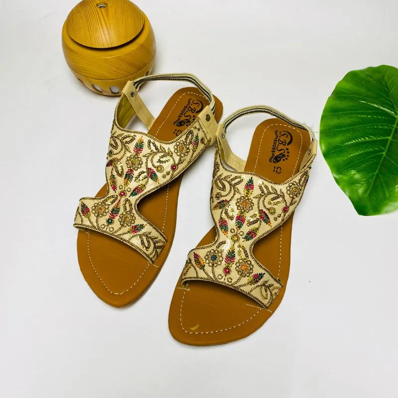 Ladies Kohati Chappal with Beautiful Embroidery