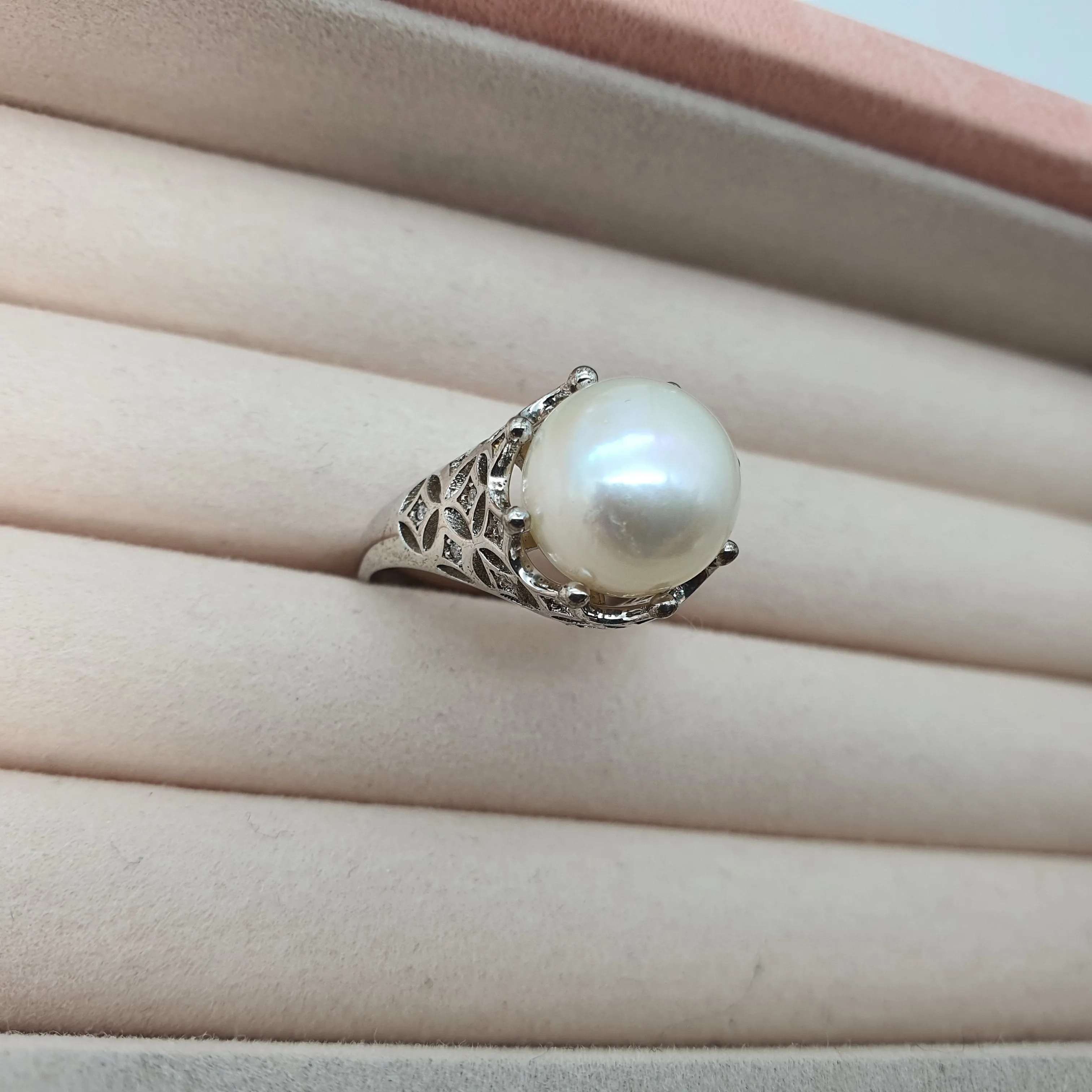 Large Freshwater Cultured Pearl Ring, Sterling Silver