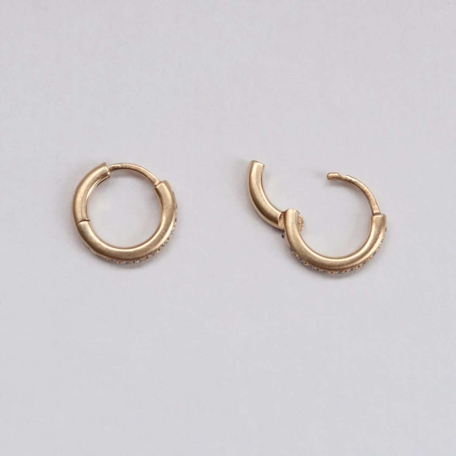 Large Pavé Diamond Hoops