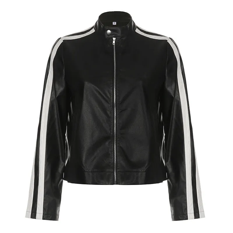 Leather jacket for women European And American Style Leather Jacket Top For Women