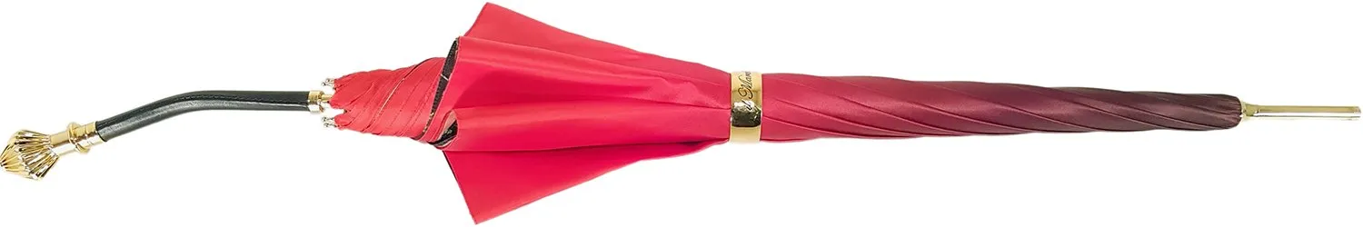 Lovely Red Shade Umbrella, New Flowered Exclusive By il Marchesato