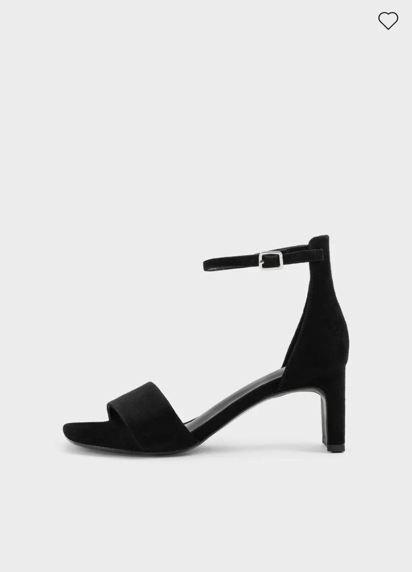 Luisa is the high-heeled sandals Black suede  - Vagabon