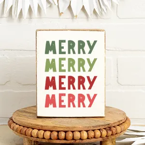 Merry Decorative Wooden Block