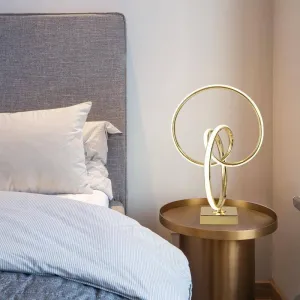 Modern Art Spiral Golden Led Table