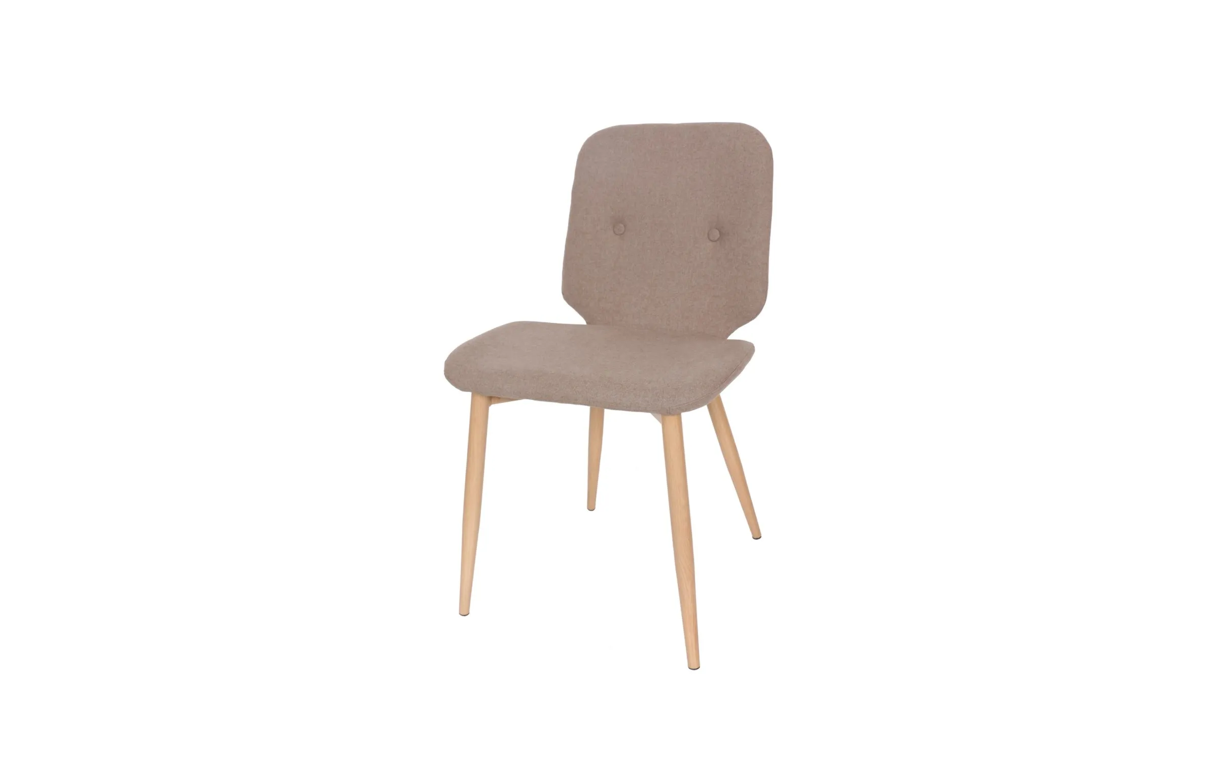 Modern Match Dining Chair in Light Beige