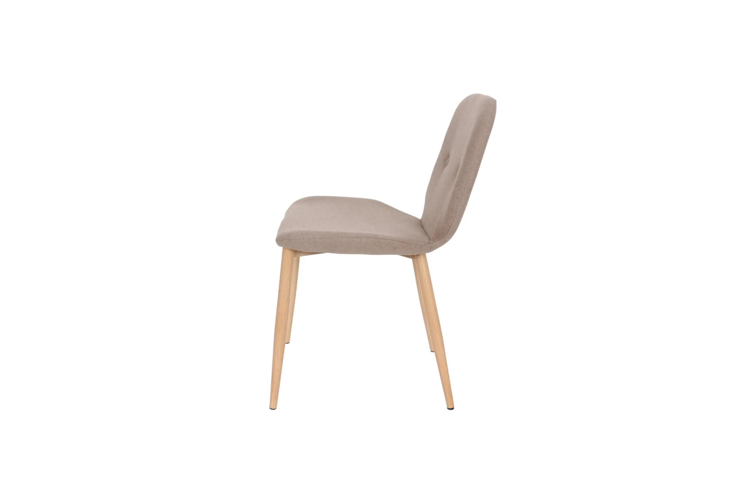 Modern Match Dining Chair in Light Beige