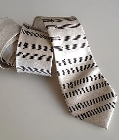 Music Manuscript Paper Silk Necktie