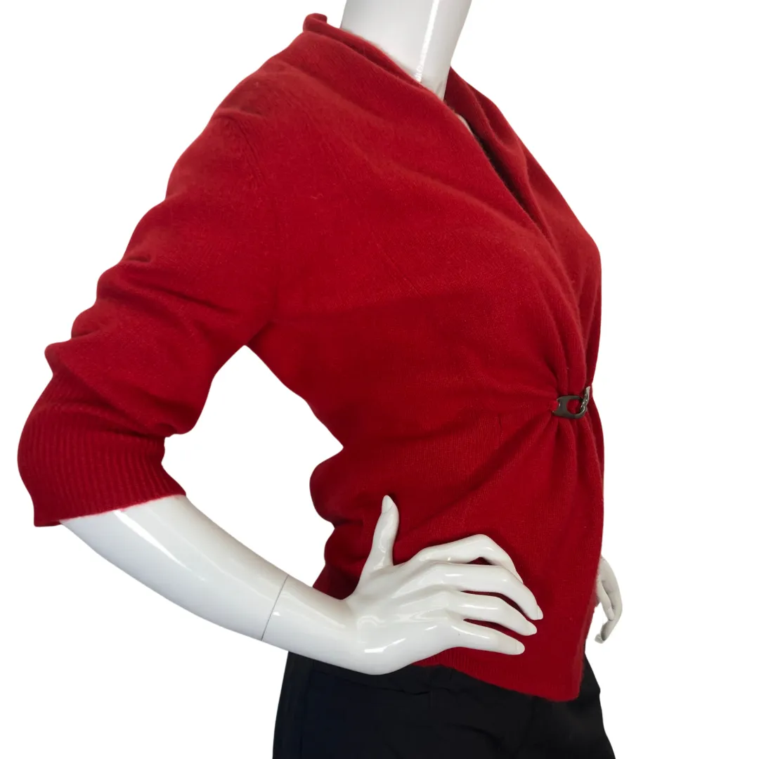 Neiman Marcus The Cashmere Collection Red Cardigan